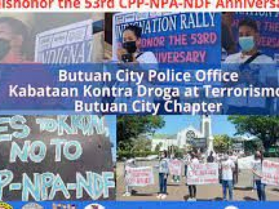 Groups hold Butuan rally to ‘dishonor’ 53rd CPP-NPA anniversary