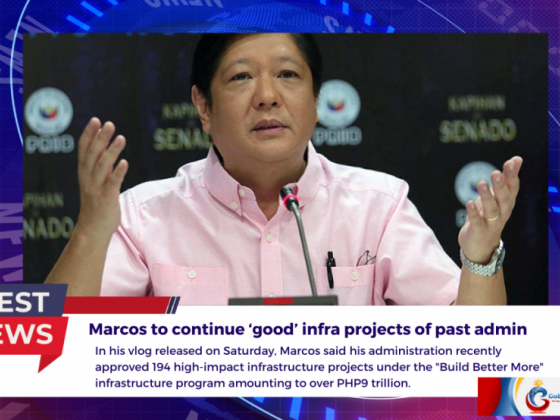 Marcos to continue ‘good’ infra projects of past admin