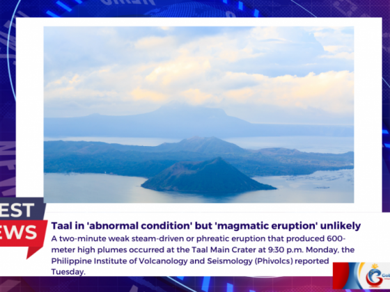 Taal in 'abnormal condition' but 'magmatic eruption' unlikely