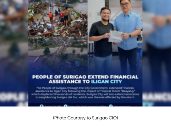 Surigao City sends P300-K financial aid to Iligan City