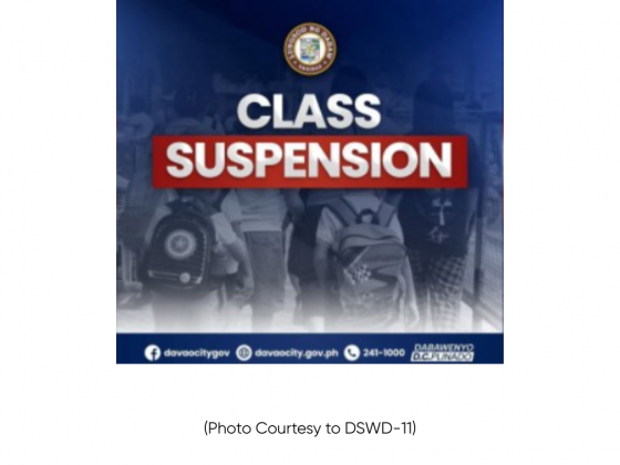 Classes, work suspended due to extreme weather across Davao Region